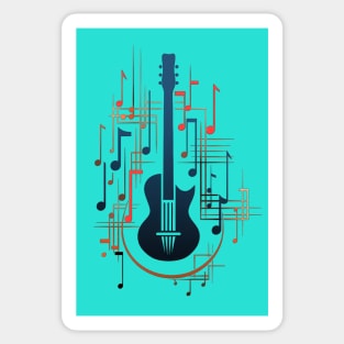 Art Nouveau Guitar Sticker